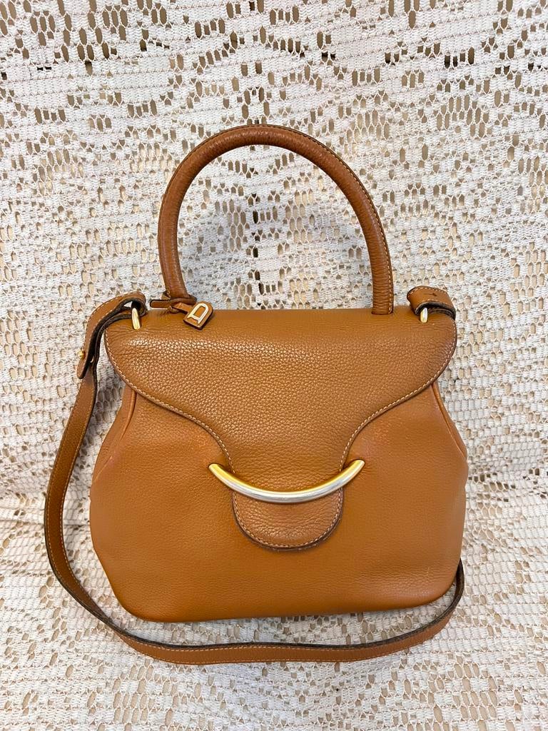 DELVAUX Baltimore modeltas cognac leer, Handtassen en Accessoires, Ophalen of Verzenden, Zo goed als nieuw