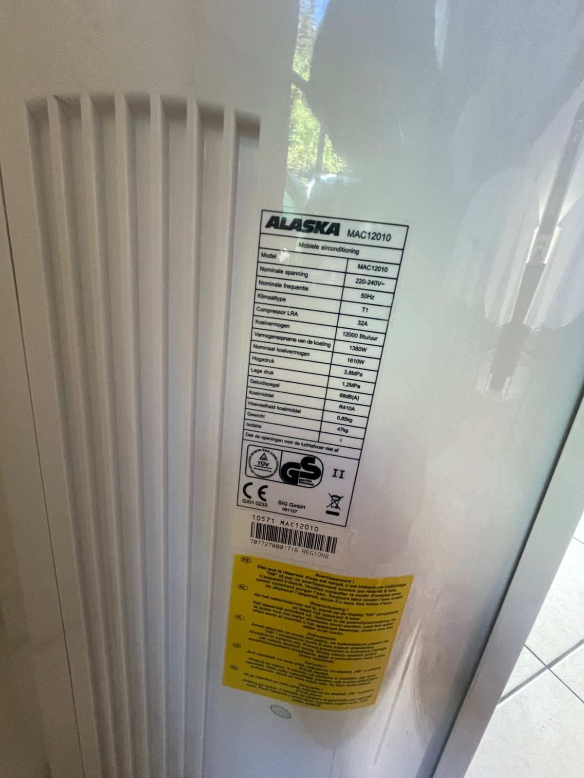 Alaska mobiele airco, Doe-het-zelf en Bouw, Ophalen, Zo goed als nieuw