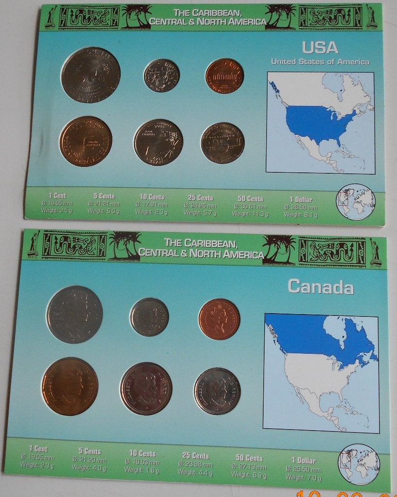 2 sets de monnaies FDC. CANADA & ETATS-UNIS., Timbres & Monnaies, Monnaies | Amérique, Enlèvement ou Envoi, Amérique du Nord, Série