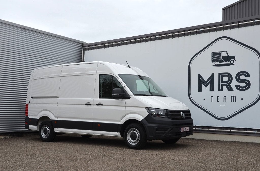 Volkswagen Crafter-L3H3-140Pk-Camera-Carplay-Nieuw-29990+BTW, Stof, Volkswagen, Wit, Bedrijf