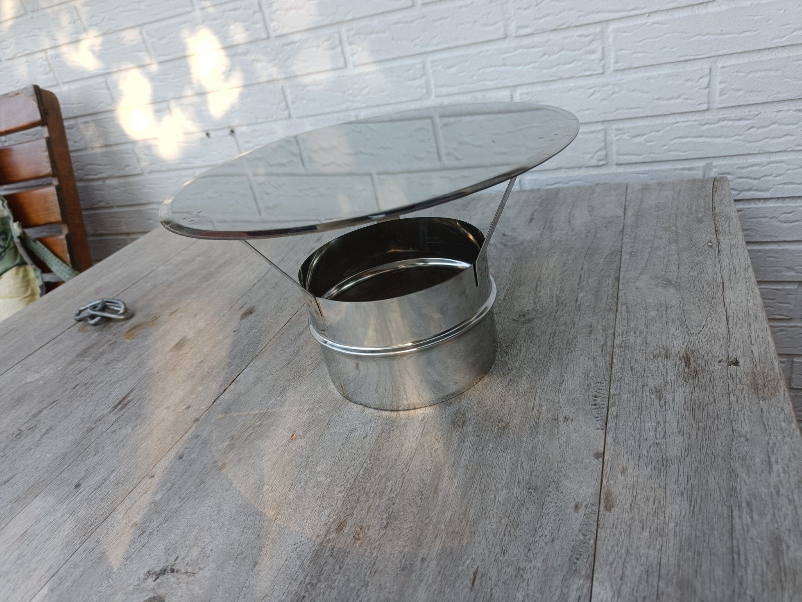 regenkap, afdekkap 150 enkelwandige buis inox, Ophalen of Verzenden