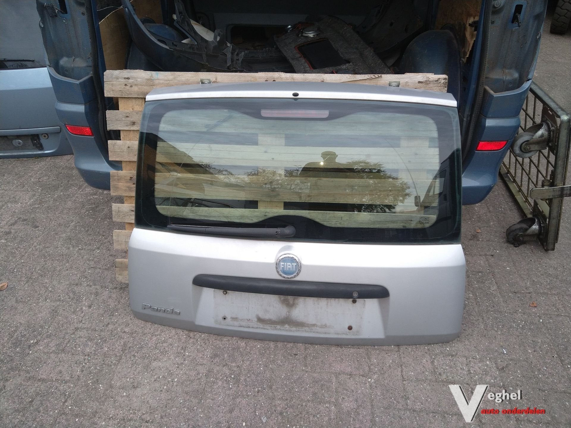 fiat panda 2006 zilvergrijs achterklep, Arrière, -, -, Haillon arrière