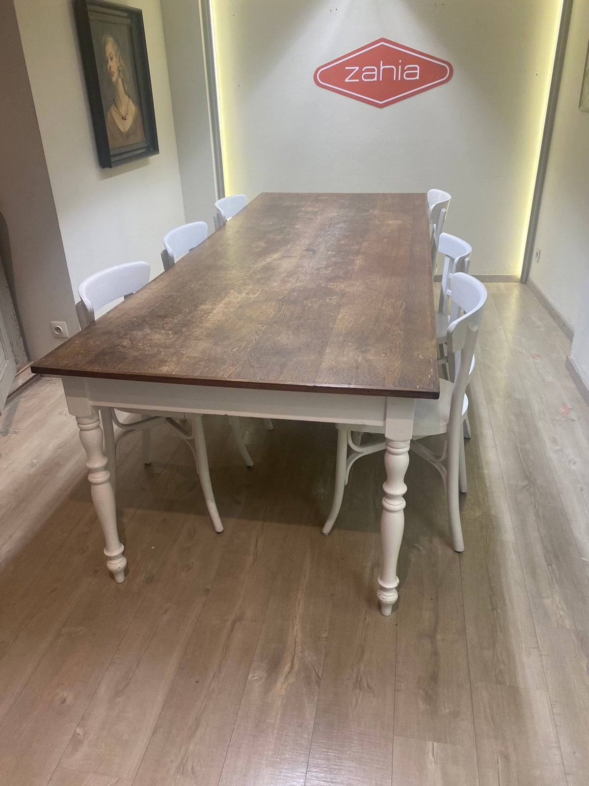 Houten tafel, gebruikt, Huis en Inrichting, Tafels | Eettafels, Ophalen, Gebruikt