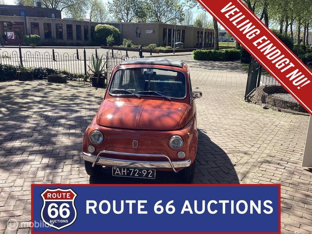 Fiat 500 L | 1971 | Route 66 Auctions, Zwart, Bedrijf, Handgeschakeld, Overige carrosserie