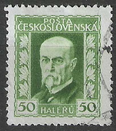 Tchécoslovaquie 1925/1928 - Yvert 193 - Masaryk (ST), Timbres & Monnaies, Timbres | Europe | Autre, Affranchi, Envoi