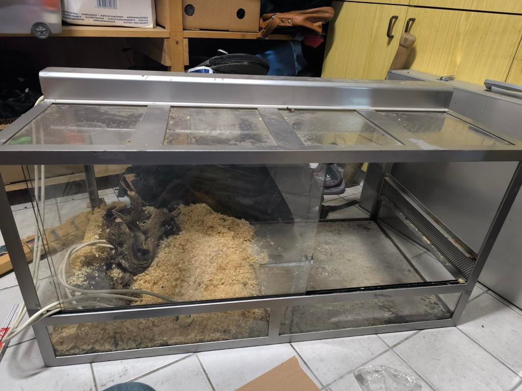 Stevig Terrarium, metalen bodemplaat 100x50x50, Dieren en Toebehoren, Ophalen