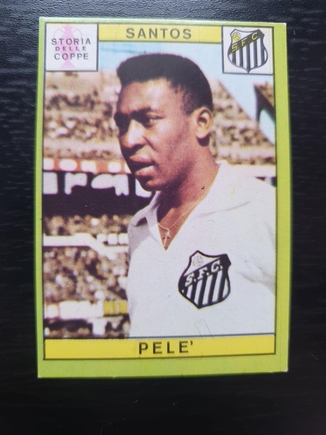 Panini Calciatore 1968 Pelé Santos ! ! !, Enlèvement ou Envoi, Comme neuf, Affiche, Image ou Autocollant