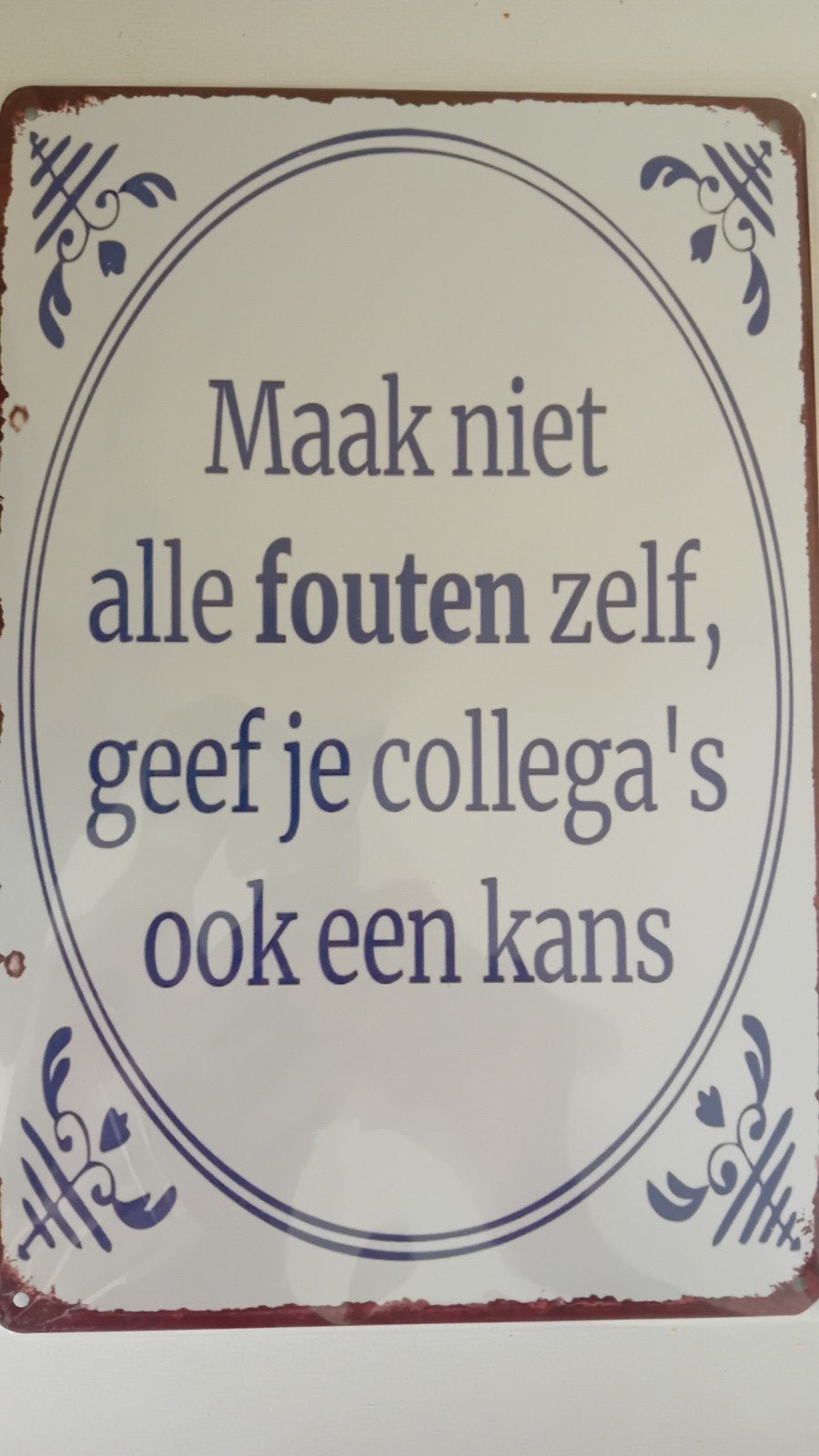 party tekst voor op het werk, Tekstbord, Nieuw, Ophalen of Verzenden, 30 cm