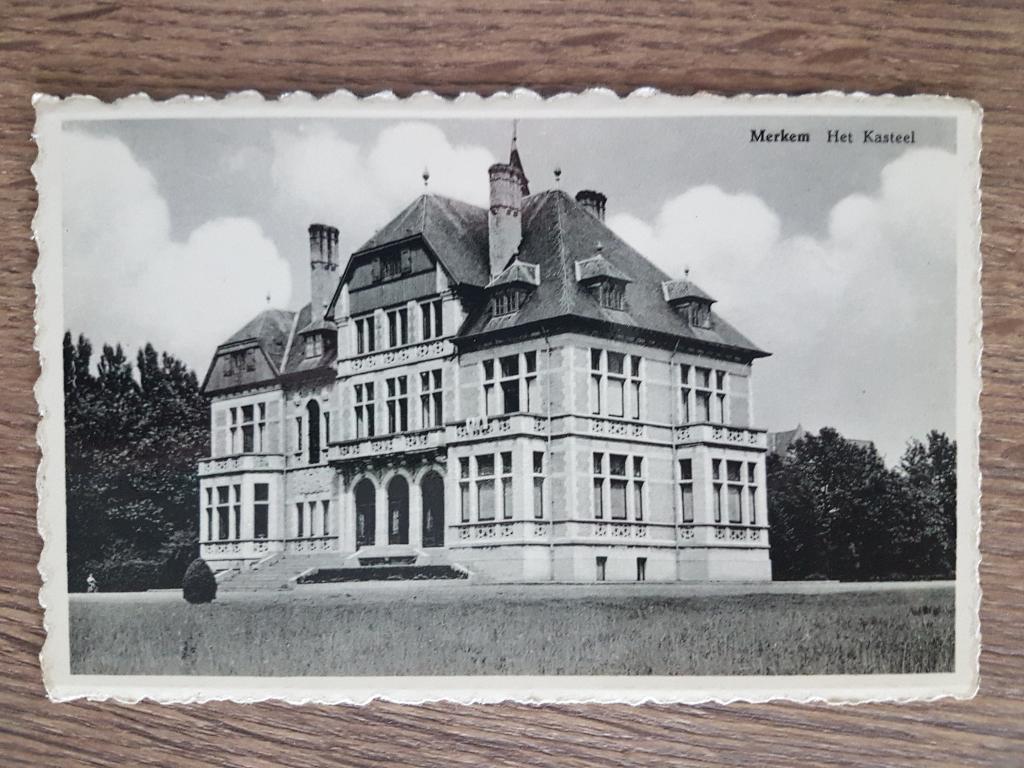 Postkaart Merkem Het Kasteel, Ophalen of Verzenden, 1940 tot 1960, Ongelopen, West-Vlaanderen