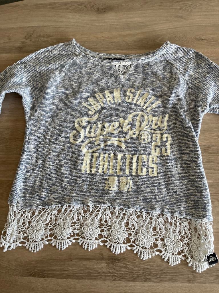 Lichtblauwe trui Superdry maat XS, Kleding | Dames, Ophalen of Verzenden, Zo goed als nieuw, Maat 34 (XS) of kleiner
