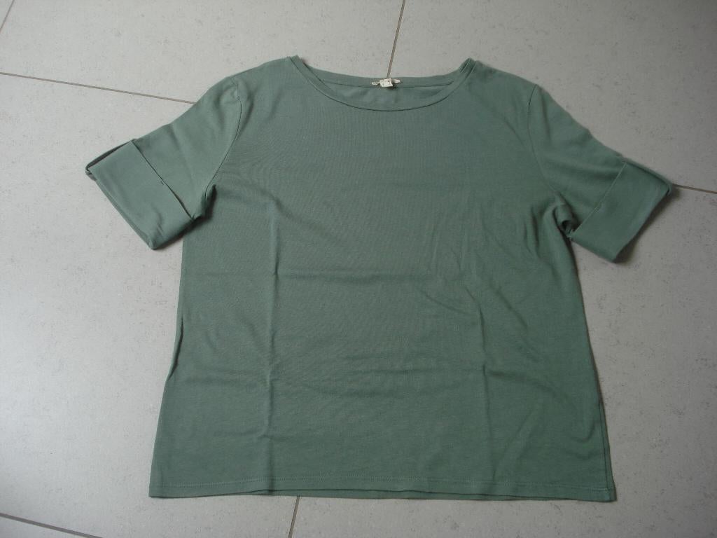 Esprit kaki t-shirt, dames. mt L, Kleding | Dames, T-shirts, Maat 42/44 (L), Ophalen of Verzenden, Zo goed als nieuw, Korte mouw
