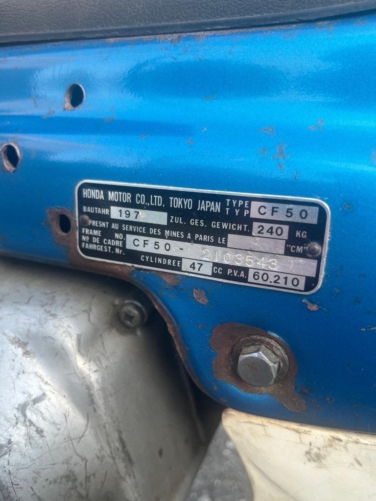 Honda chaly 50cc, Ophalen, Klasse B (45 km/u), 2 versnellingen, 50 cc