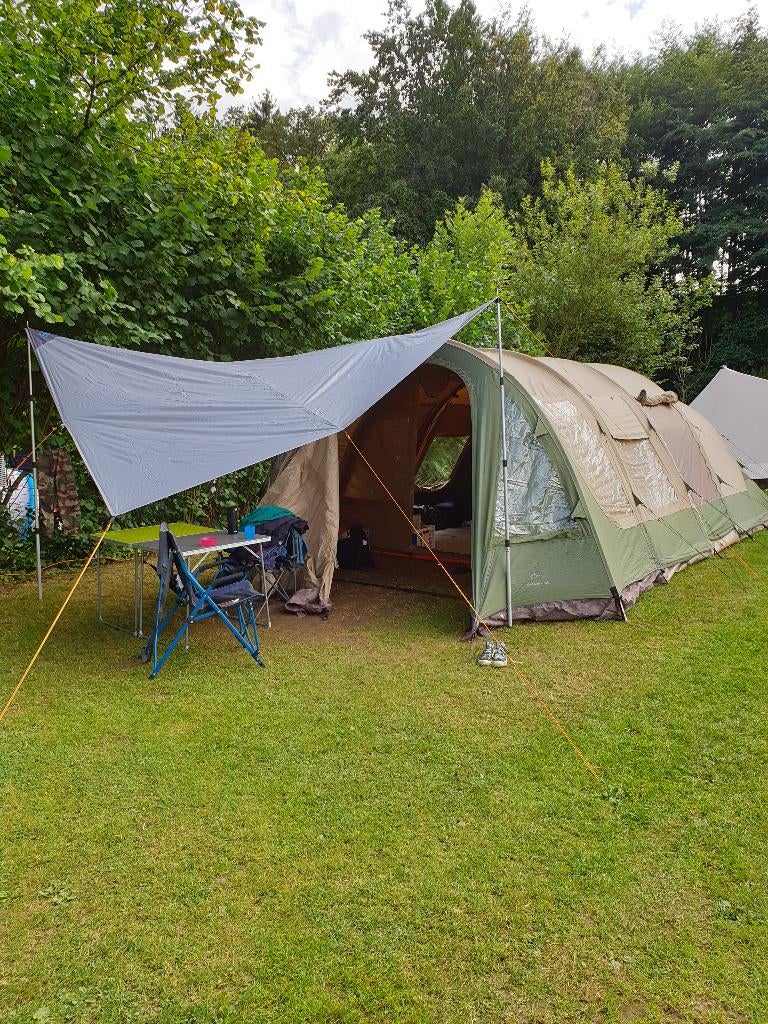 Tunneltent in katoen, Caravans en Kamperen, Ophalen, Gebruikt, Tot en met 2