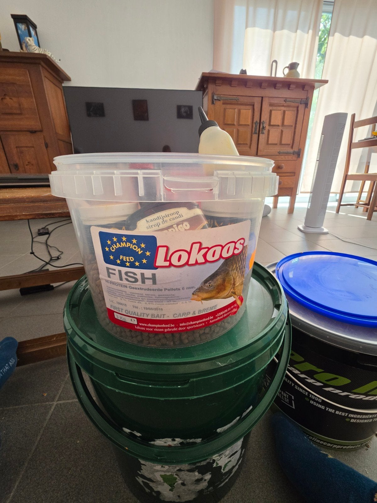 Partikels boilies pellets, Ophalen