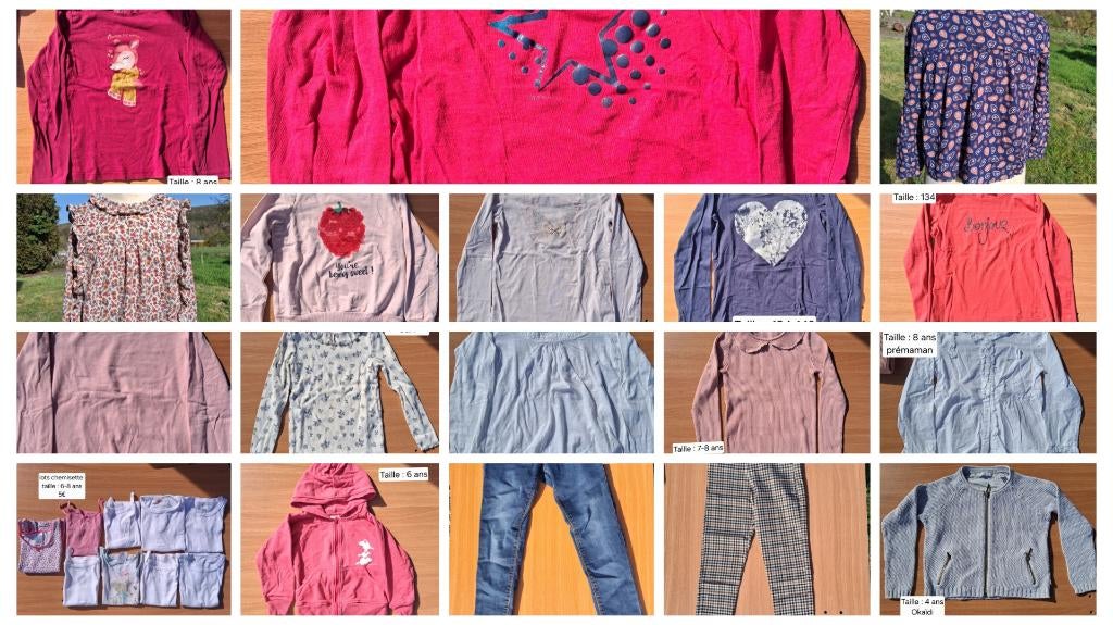 Vêtements filles a vendre, Enlèvement, Comme neuf