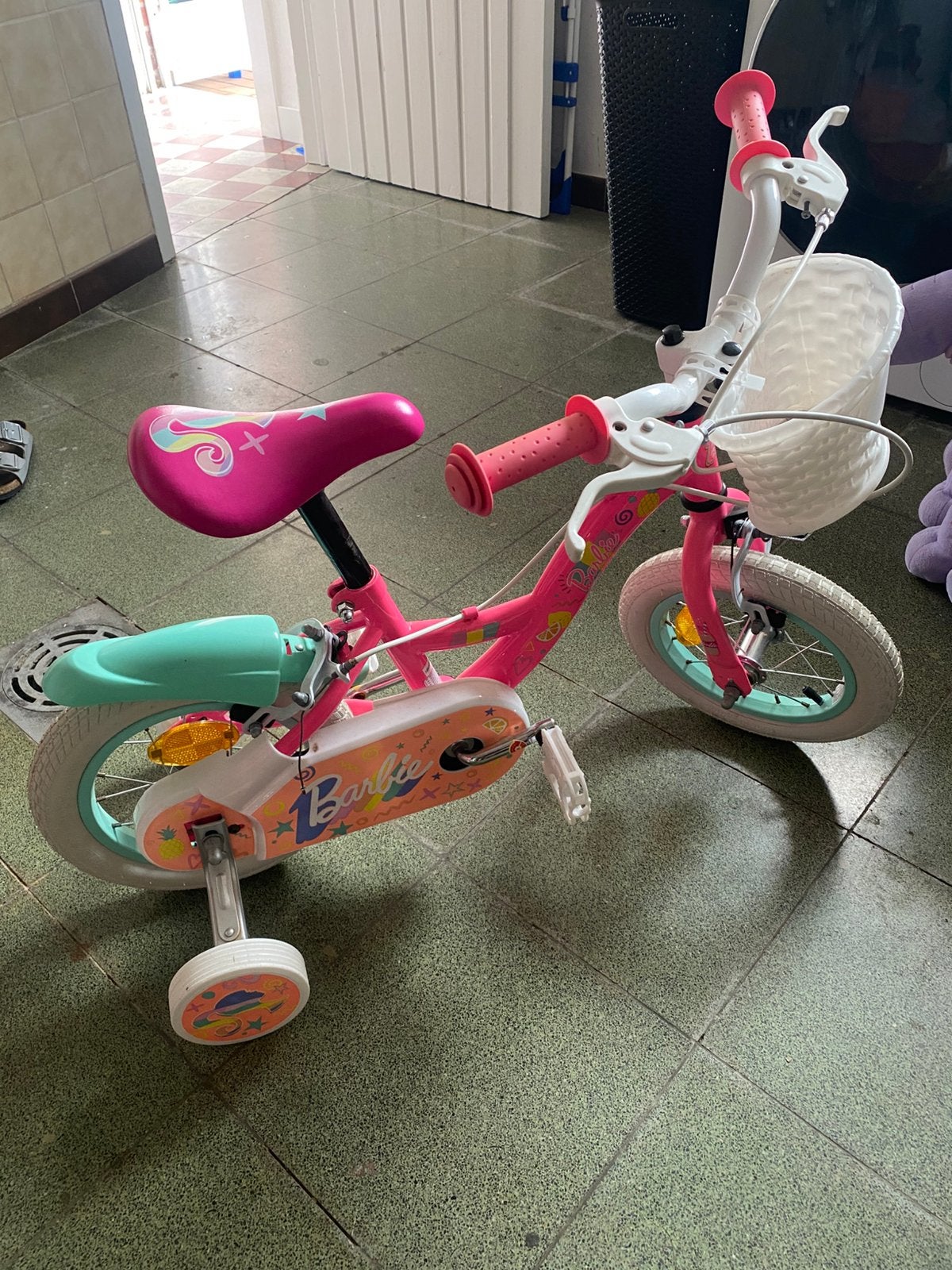 barbiefiets 2jaar, Fietsen en Brommers, Ophalen, Zo goed als nieuw