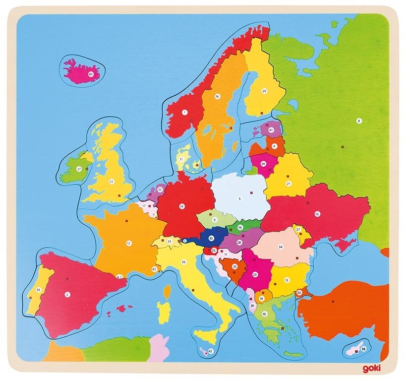 Houten puzzel 'Europa', Kinderen en Baby's, Speelgoed | Educatief en Creatief, Ophalen of Verzenden, Nieuw, Puzzelen