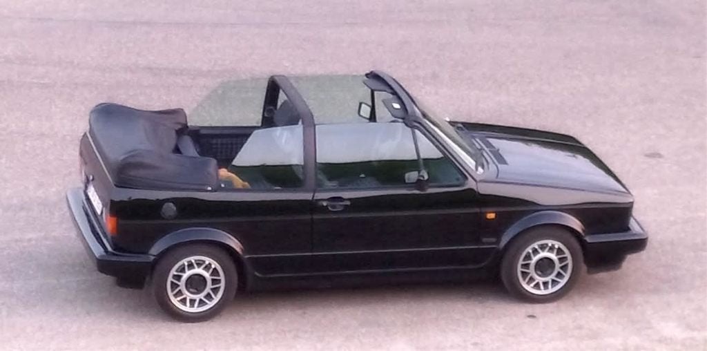 VW Golf cabrio, 1.8i 98pk 2H, 1992, zeer mooie staat, 201dkm, Autos, Volkswagen, Particulier, Golf, Jantes en alliage léger, Sièges sport