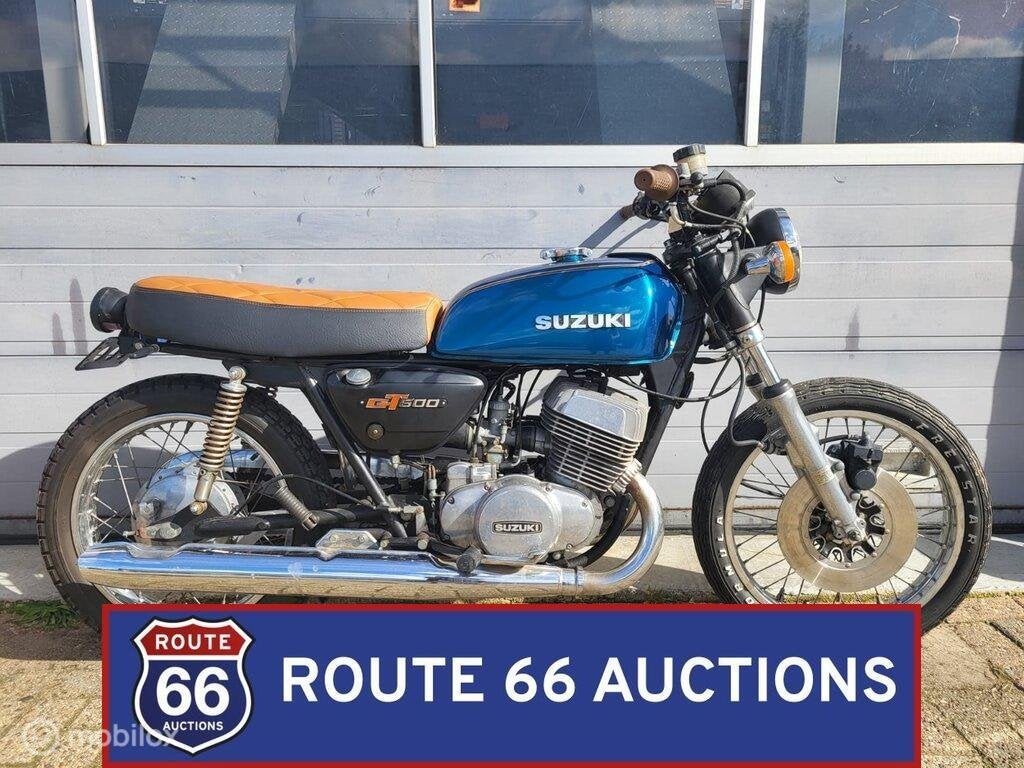 Suzuki T500 | 1974 | Route 66 Auctions, Motoren, Gebruikt, Overig, Handgeschakeld