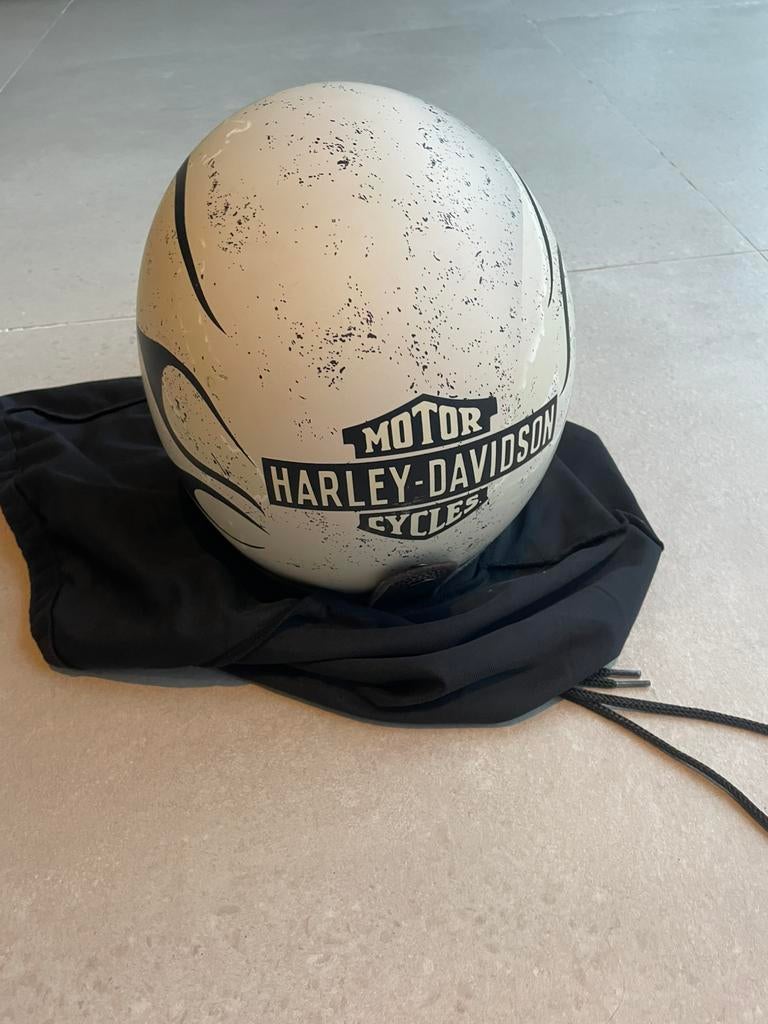 Harley Davidson helm beige- zwart maat S, Ophalen of Verzenden, S