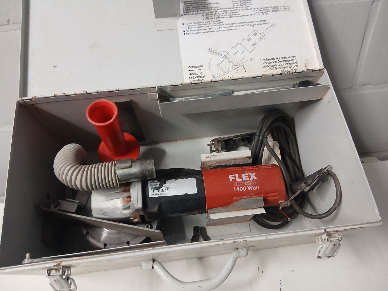 FLEX Sleuvenmuurfrees 1400 Watt, Ophalen of Verzenden, Zo goed als nieuw, 1000 watt of meer, Overige typen