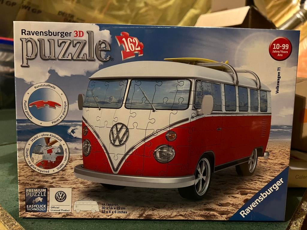 Ravensburger Volkswagen T1 puzzle 3D, Enlèvement, Moins de 500 pièces, Neuf, Puzzle