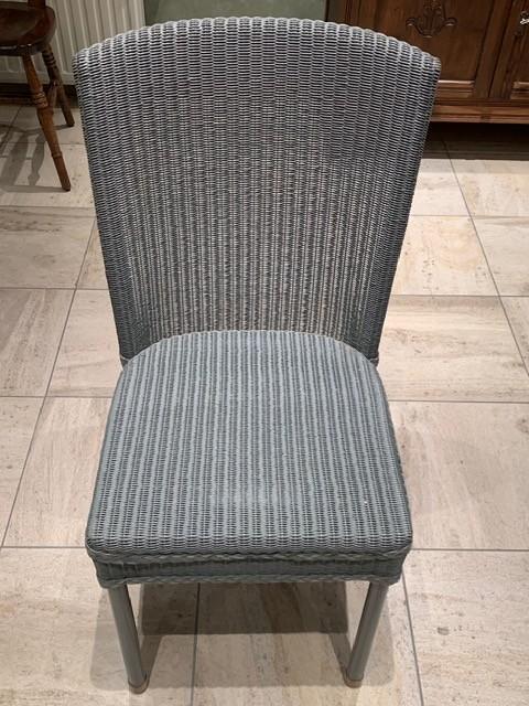 LLOYD LOOM STOELEN, Maison & Meubles, Chaises, Utilisé, Quatre, Bois, Métal, Gris, Enlèvement