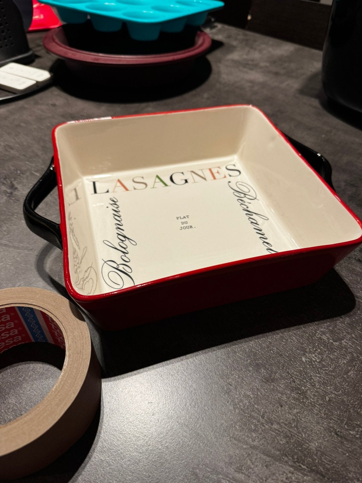Lasagne schaal, Maison & Meubles, Poterie, Comme neuf, Enlèvement, Campagne/Folklorique