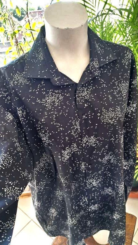 prachtige origineel zwart wit bloemrijk blouse hemd, Ledûb, Zwart, Maat 46/48 (XL) of groter, Ophalen of Verzenden