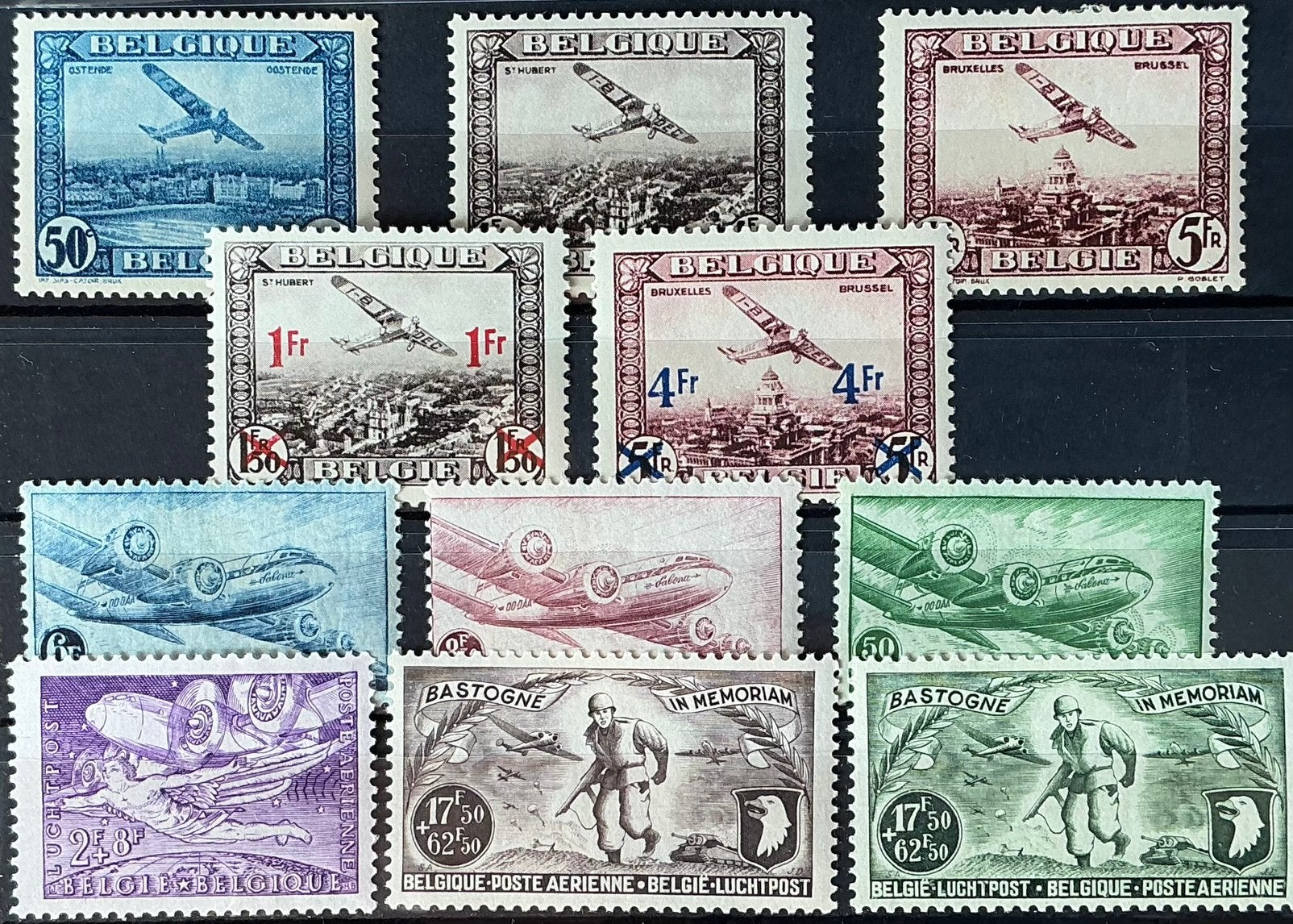 LOT 525. 11 Luchtpostzegels. VLH., Luchtvaart, Spoor van plakker, Orginele gom, Ophalen of Verzenden
