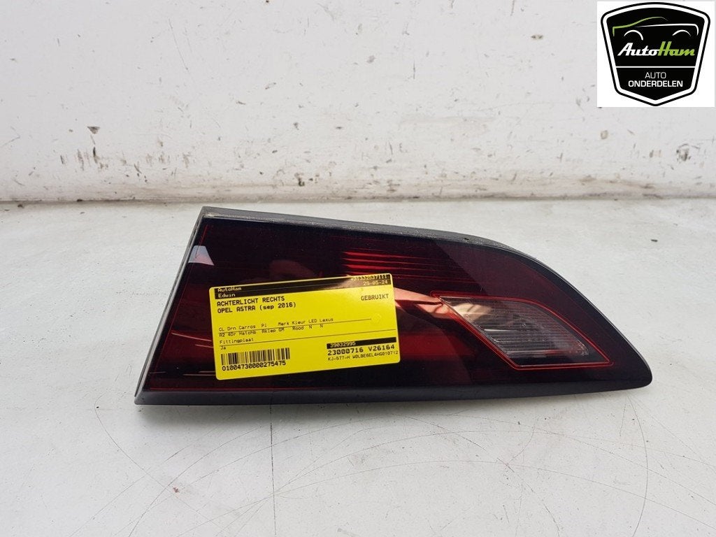 FEU ARRIÈRE DROIT Opel Astra K (|39032995|39098795|), Utilisé, Opel