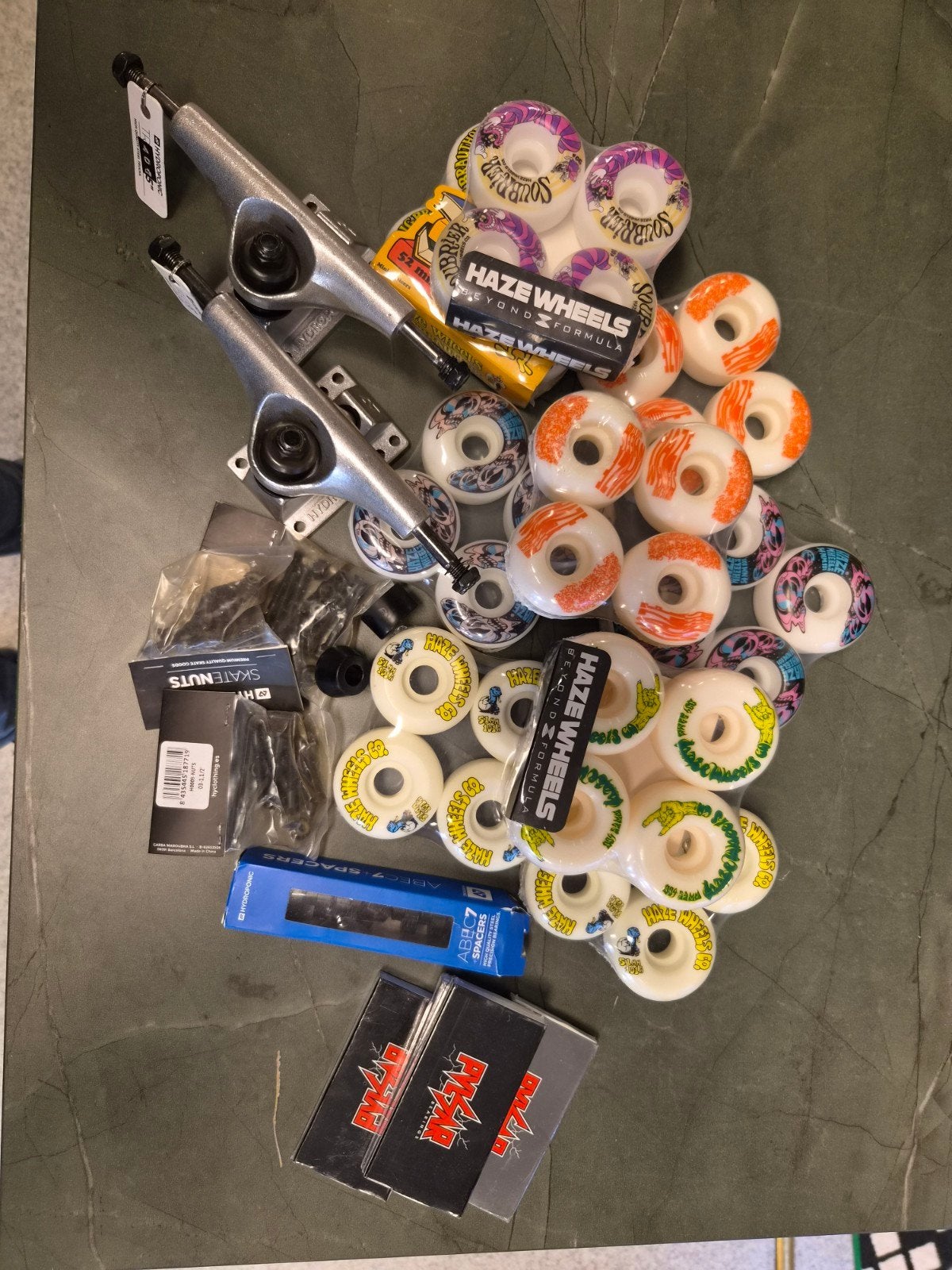 stock complet neuf ! skateboard, roues, roulement, .., Enlèvement, Neuf, Skateboard