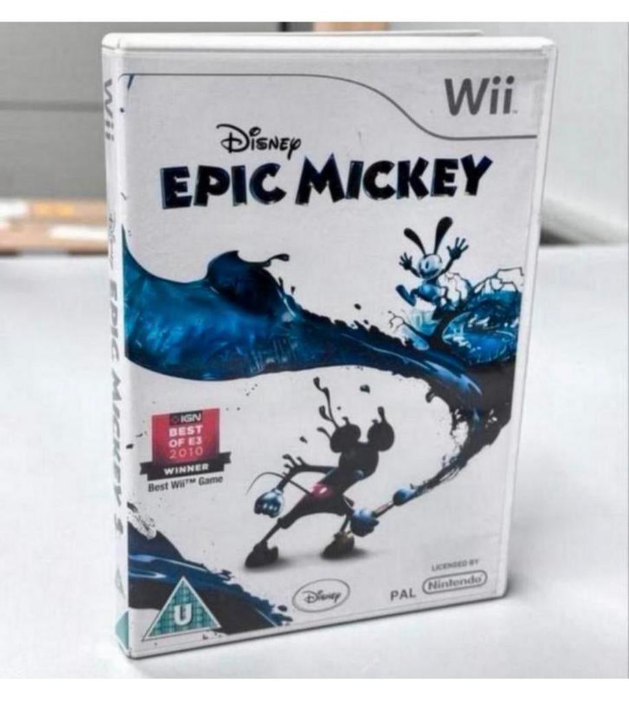 Disney Epic Mickey - Nintendo WII spelletje spel met boekjes, Games en Spelcomputers, Ophalen of Verzenden, Zo goed als nieuw