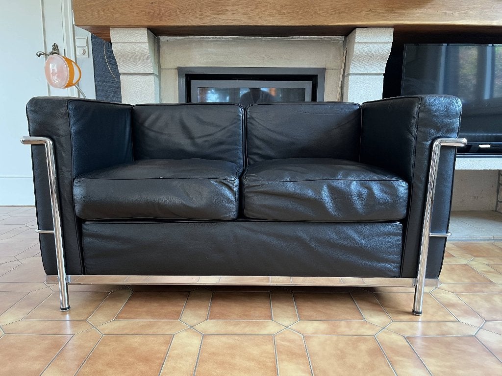 Fauteuils LC2 & LC3 - Le Corbusier ( répliques ), Moins de 75 cm, Enlèvement, Utilisé, 100 à 125 cm
