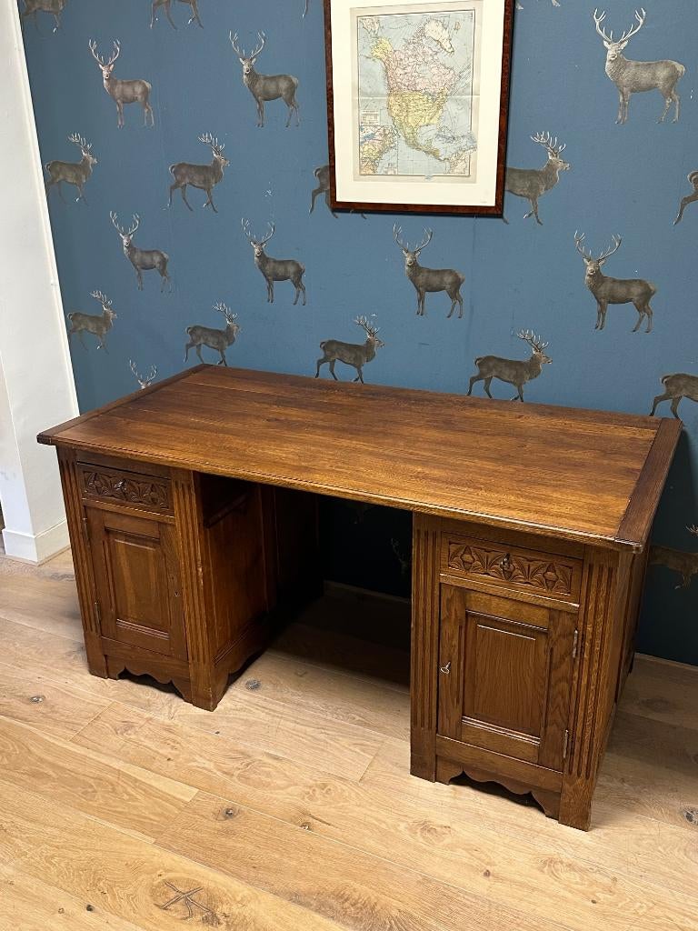 Antiek eiken bureau, Antiek en Kunst, Ophalen