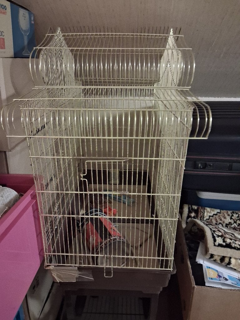 Grote vogelkooi op verrijdbaar onderstel (wieltjes), Dieren en Toebehoren, Ophalen, Gebruikt, Vogelkooi