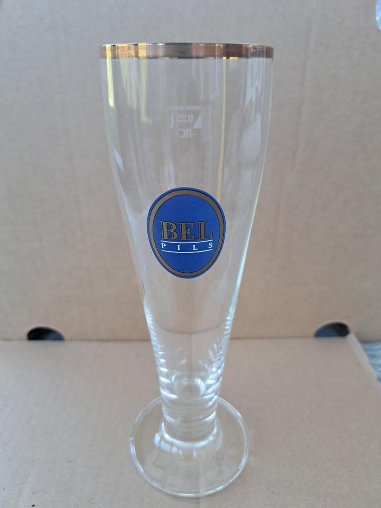 1 retro bierglas : BEL PILS, Verzamelen, Ophalen of Verzenden, Nieuw, Glas of Glazen, Overige merken
