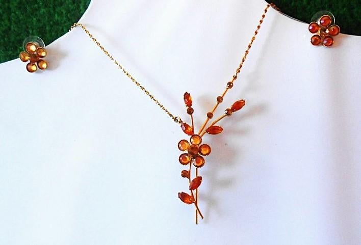 Avon :Ensemble collier et boucles ,fini doré à l'or fin, Enlèvement ou Envoi, Neuf, Or, Or