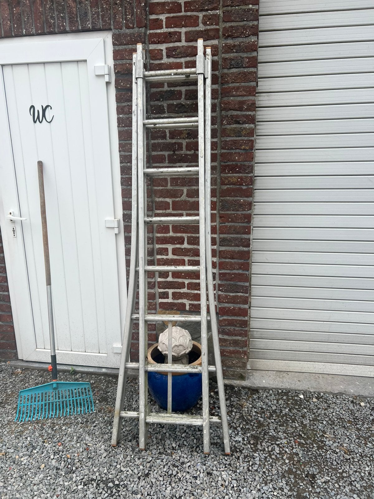 Tweedelige alu ladder, Enlèvement, Comme neuf, Échelle