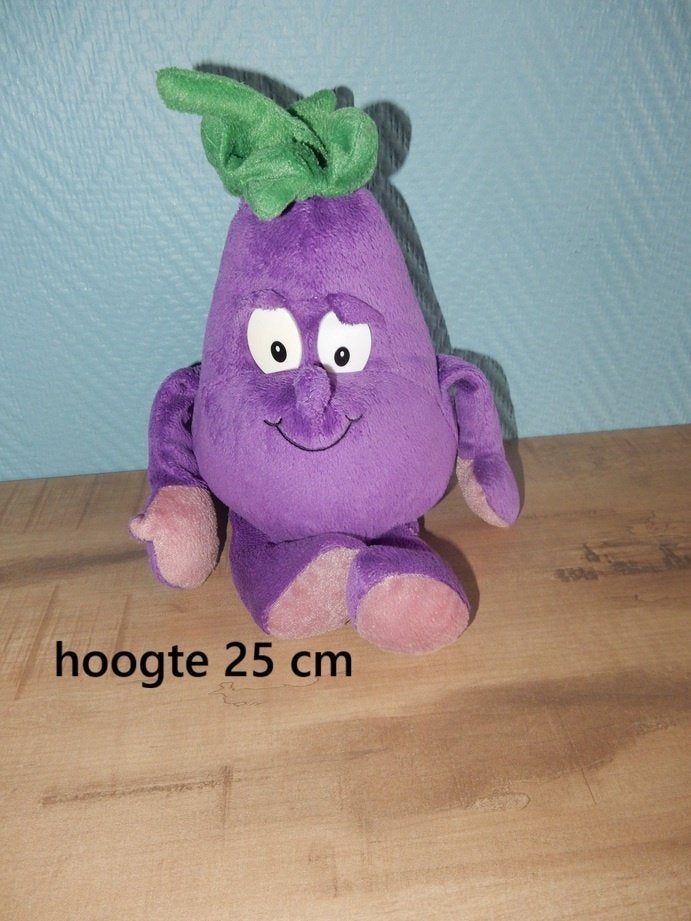 nr.197 - Knuffel aubergine - delhaize, Enlèvement ou Envoi, Lavable, Moyen (20 à 80 cm)