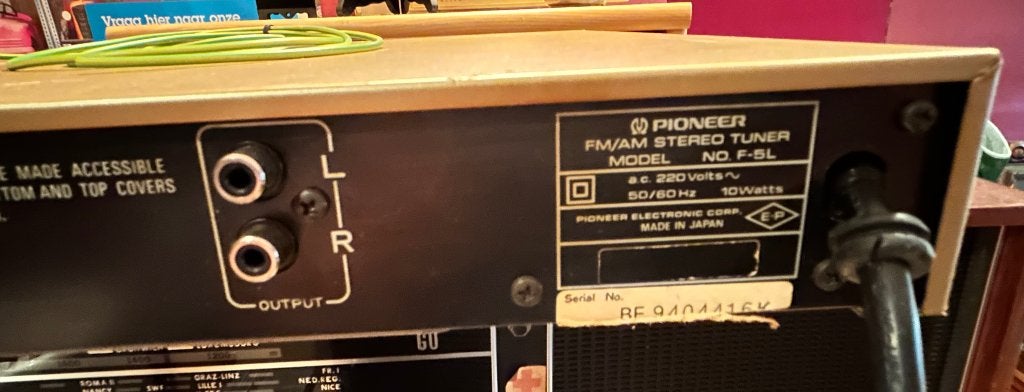 Tuner Pionier, TV, Hi-fi & Vidéo, Tuners, Enlèvement, Utilisé, Analogique