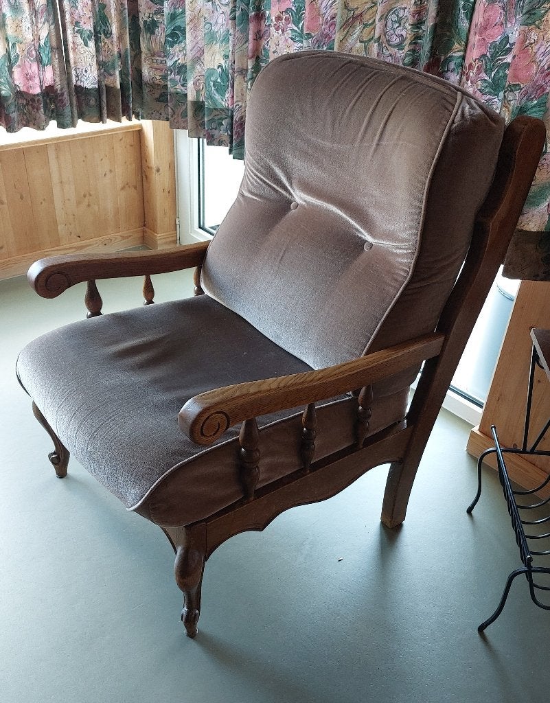 2 X oude zetel  50 jaar oud, Enlèvement, Utilisé, Une personne, Bois