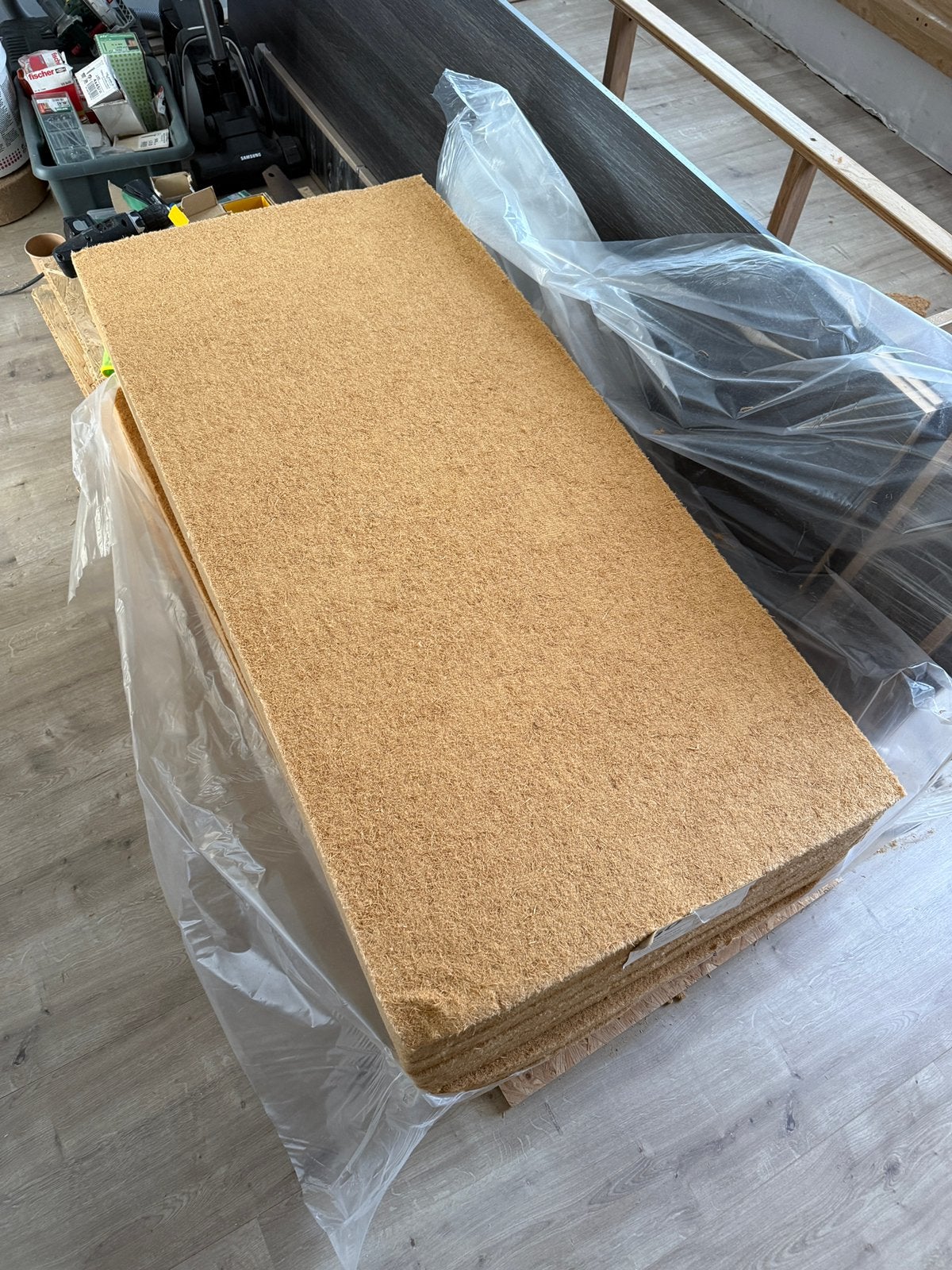 6X isolant fibre de bois 1220x575x60, Enlèvement, Comme neuf