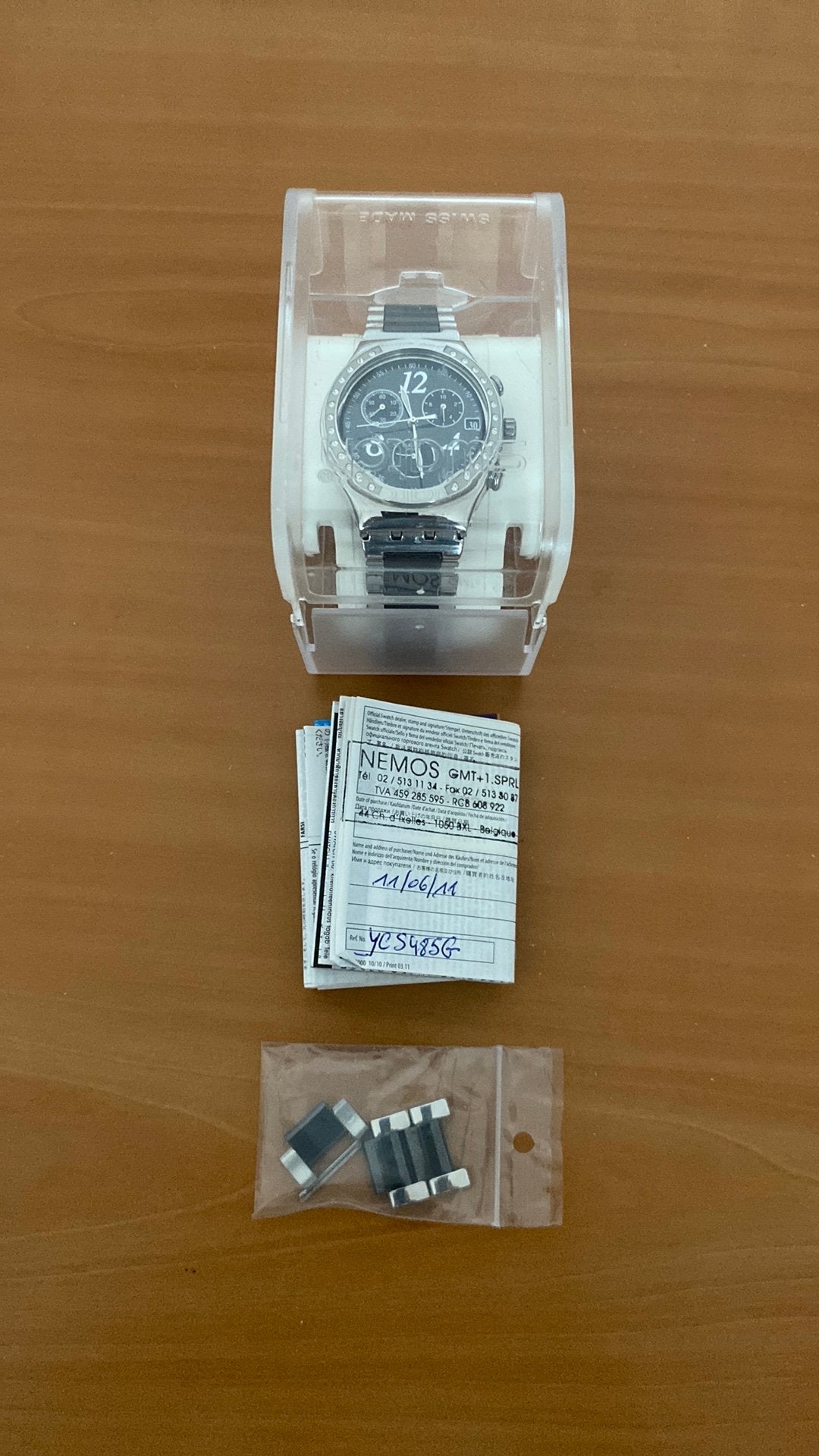 SWATCH-horloge, Ophalen