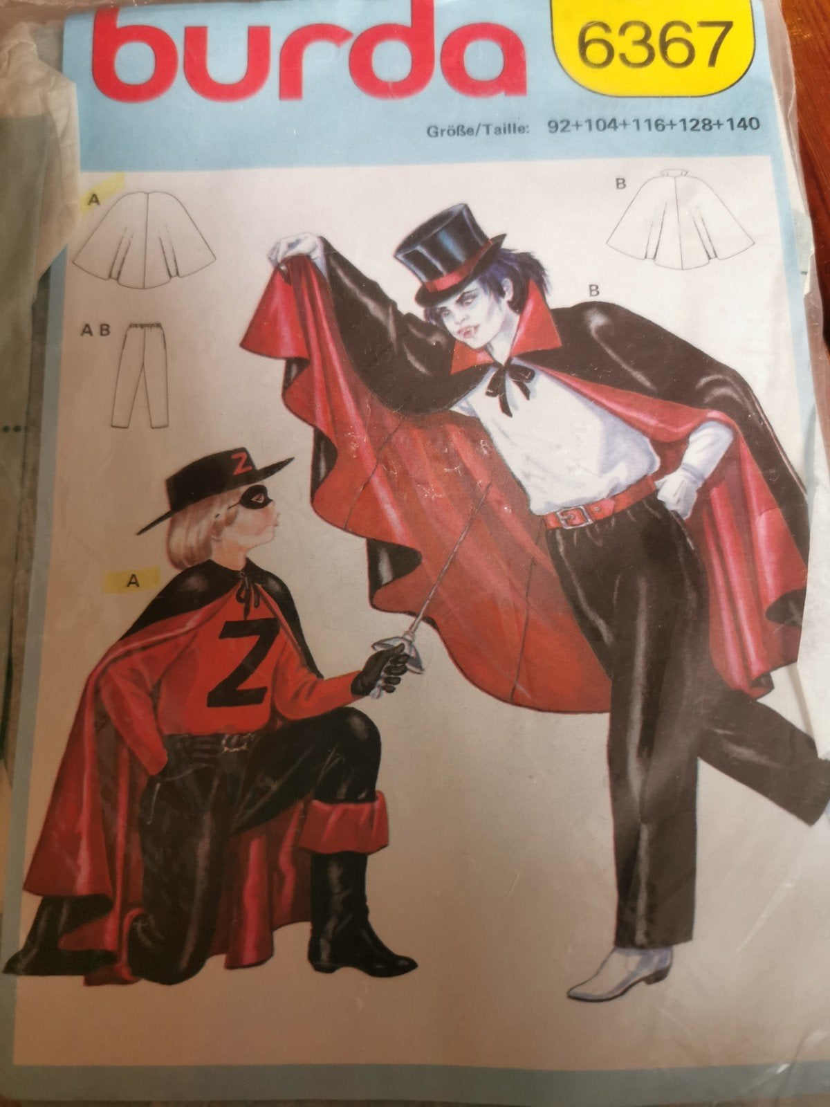 patron burda vintage zorro, Enlèvement ou Envoi, Burda