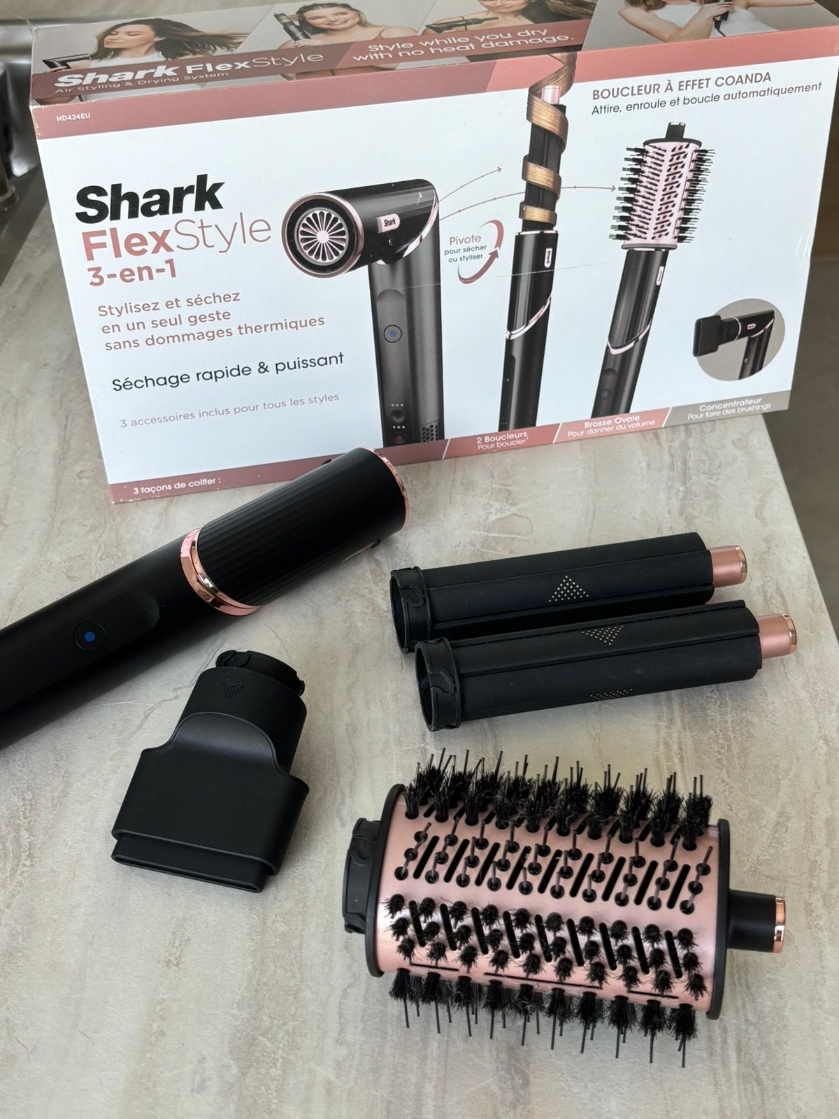 Shark Flexstyle 3 in 1 Föhn en styler, Handtassen en Accessoires, Uiterlijk | Haarverzorging, Ophalen of Verzenden, Zo goed als nieuw