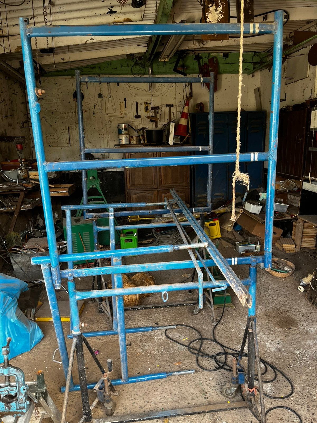 Vintage stelling, Bricolage & Construction, Échafaudages, Enlèvement, Utilisé, Échafaudage fixe ou roulant, 2 à 5 mètres