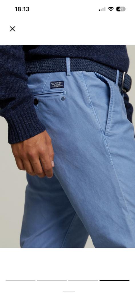 River woods chino, Kleding | Heren, Broeken en Pantalons, Ophalen of Verzenden, Nieuw, Maat 48/50 (M), Blauw