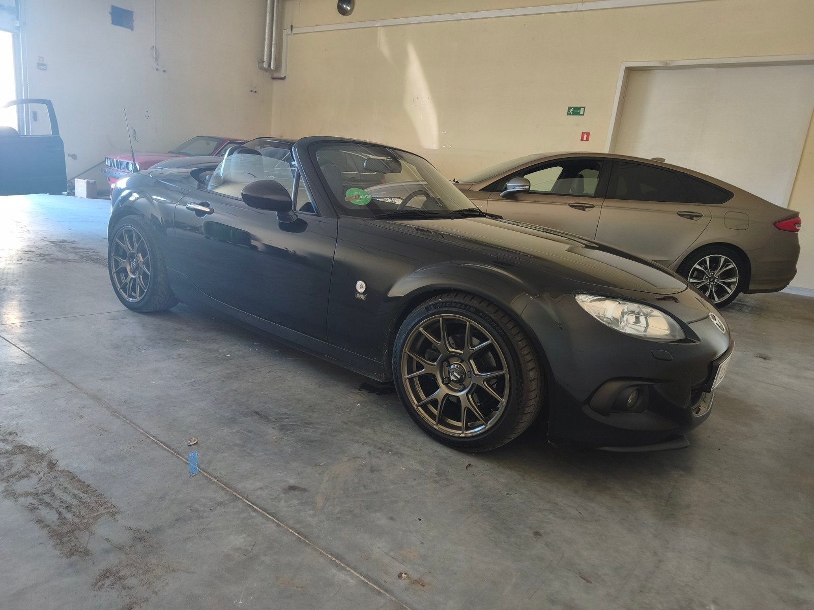 Mazda MX-5 2014 2.0 BBR 200Ph 79000km Hard Top Recaro Bilste, Auto's, Euro 5, Zwart, Cabriolet, Alcantara