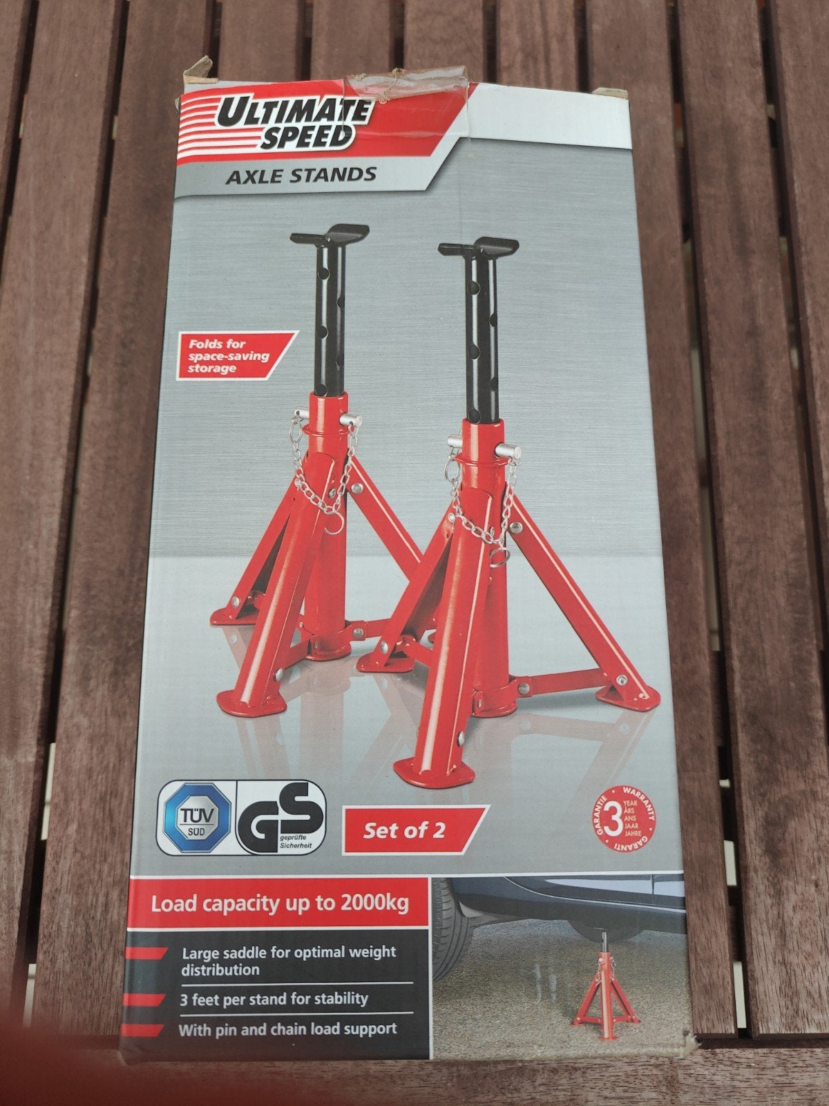 Set van twee axle stands nieuw in doos, Ophalen